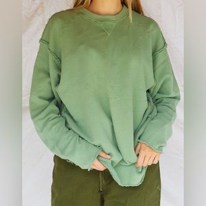 Free People Beach Seagreen Stich Crewneck / Sweater